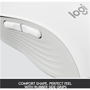 Logitech Signature M650 L, optiskā, balta/pelēka - Bezvadu datorpele