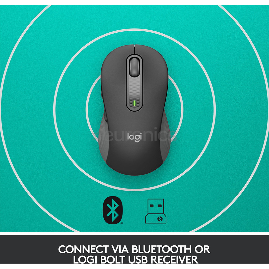 Logitech Signature M650, optiskā, melna - Bezvadu datorpele