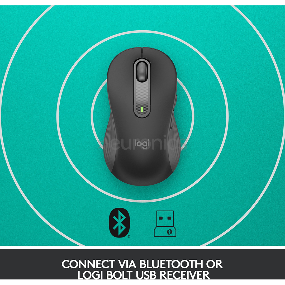 Logitech Signature M650 L, left handed, black - Wireless Optical Mouse