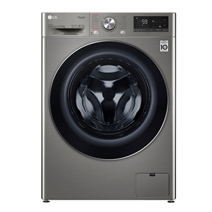 LG V500 series, 9/6 kg, dziļums 56.5 cm, 1400 apgr/min, pelēka - Veļas mazgājamā mašīna ar žāvētāju F4DV509S2TE