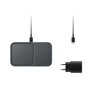 Samsung Wireless Charger Duo Pad + Travel Adapter, серый - Беспроводное зарядное устройство