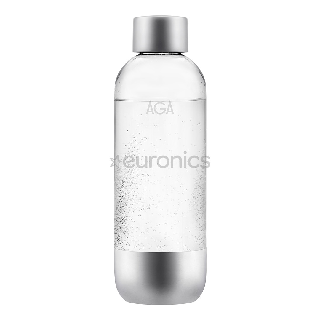 AGA, 1 L, silver/clear - PET Bottle for AGA Soda Maker