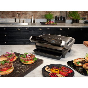 Tefal OptiGrill Elite, 2000 Вт, черный/нерж. сталь - Электрический гриль