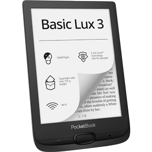 PocketBook Basic Lux 3, melna - E-grāmata