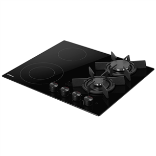 Hansa, width 57.5 cm, black - Built-in Gas & Ceramic Hob