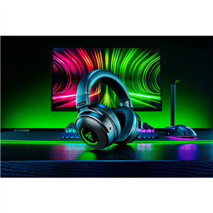 Razer Kraken V3 Pro, melna - Bezvadu austiņas ar mikrofonu