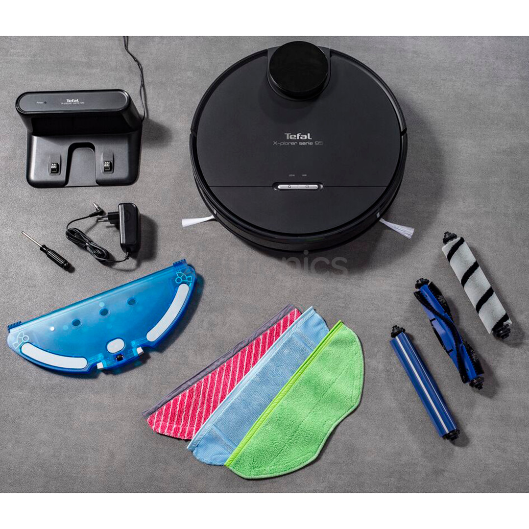 Tefal X-plorer S95 Animal Care, melna – Robots putekļu sūcējs