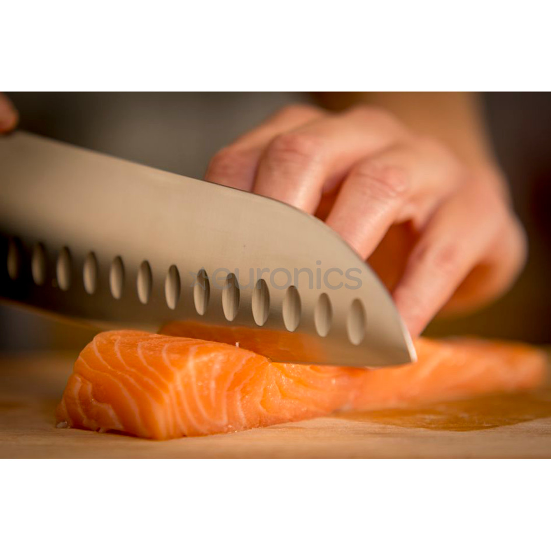 Tefal Ice Force, garums 18 cm, melna/nerūsējošā tērauda - Santoku nazis