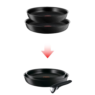 Tefal Ingenio Expertise, 13-pcs, black - Pot and pan set + handles