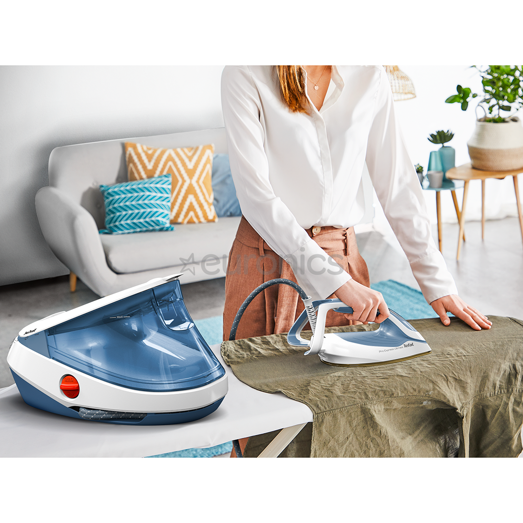 Tefal Pro Express Ultimate II, 3000 Вт, синий/белый - Гладильная система