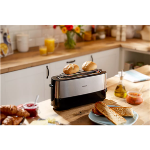 Philips Viva Collection, 950 W, black/silver - Toaster