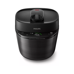 Philips All-in-One Cooker, 5L, 1000 W, melna - Spiediena gatavošanas katls