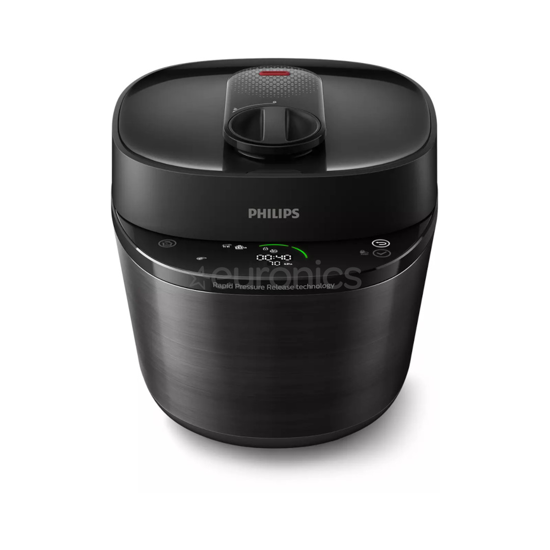 Philips All-in-One Cooker, 5L, 1000 W, melna - Spiediena gatavošanas katls