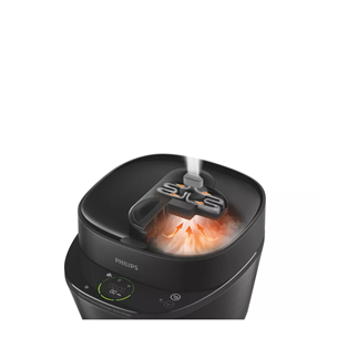 Philips All-in-One Cooker, 5L, 1000 W, melna - Spiediena gatavošanas katls