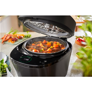 Philips All-in-One Cooker, 5L, 1000 W, melna - Spiediena gatavošanas katls