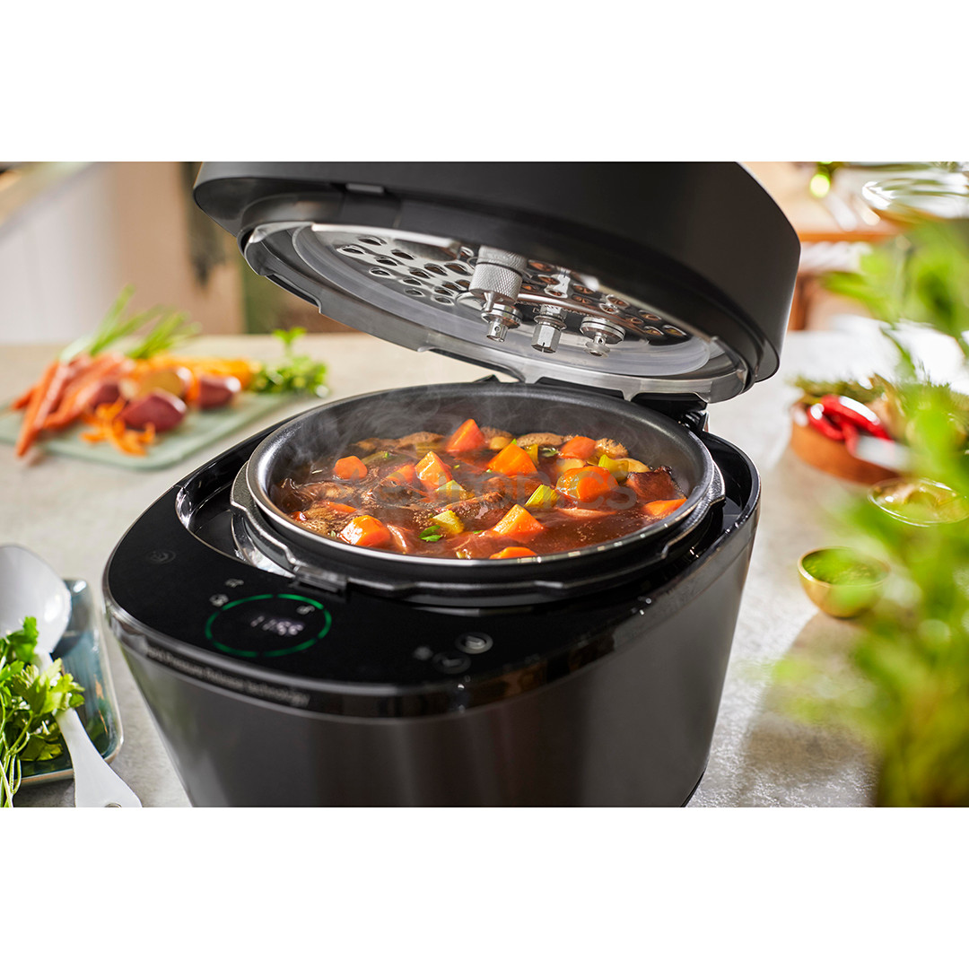 Philips All-in-One Cooker, 5L, 1000 W, melna - Spiediena gatavošanas katls