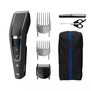 Philips Hairclipper 5000, 0.5-28 mm, melna - Matu griežamā mašīna HC5632/15