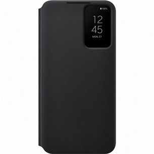Samsung Galaxy S22+ S-View Flip Cover, melna - Apvalks viedtālrunim