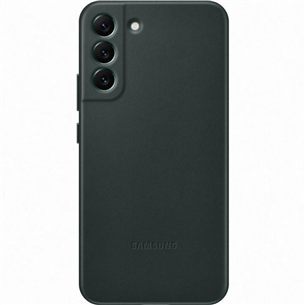 Samsung Galaxy S22+ Leather Cover, āda, tumši zaļa - Apvalks viedtālrunim
