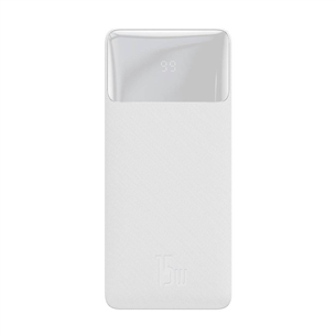 Baseus Bipow Digital Display, 10000 mAh, 15 W, белый - Портативное зарядное устройство PPDML-I02
