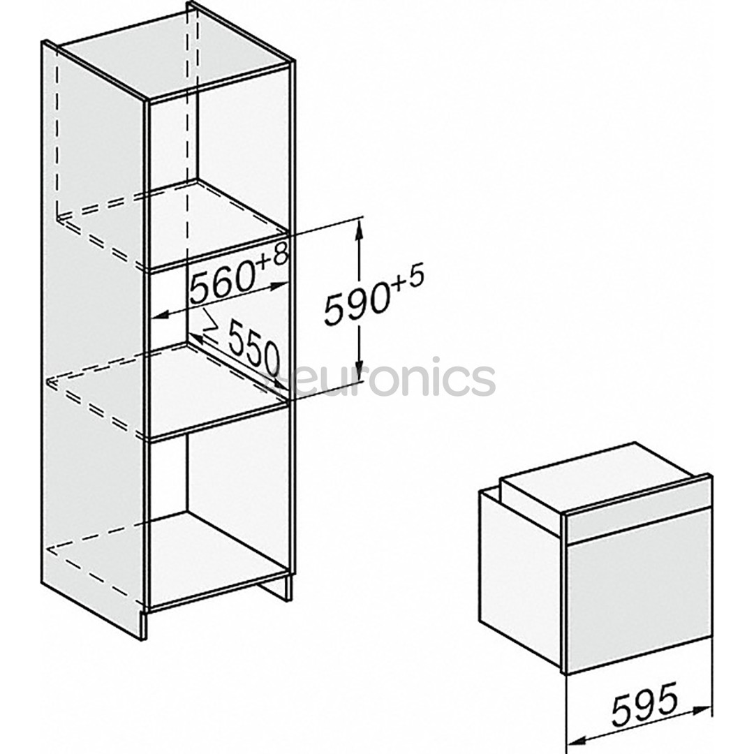 Miele, 76 L, pirolītiskā tīrīšana, melna - Iebūvējama elektriskā cepeškrāsns