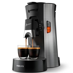 Philips Senseo Select, melna/pelēka - Maisiņu kafijas automāts CSA250/11