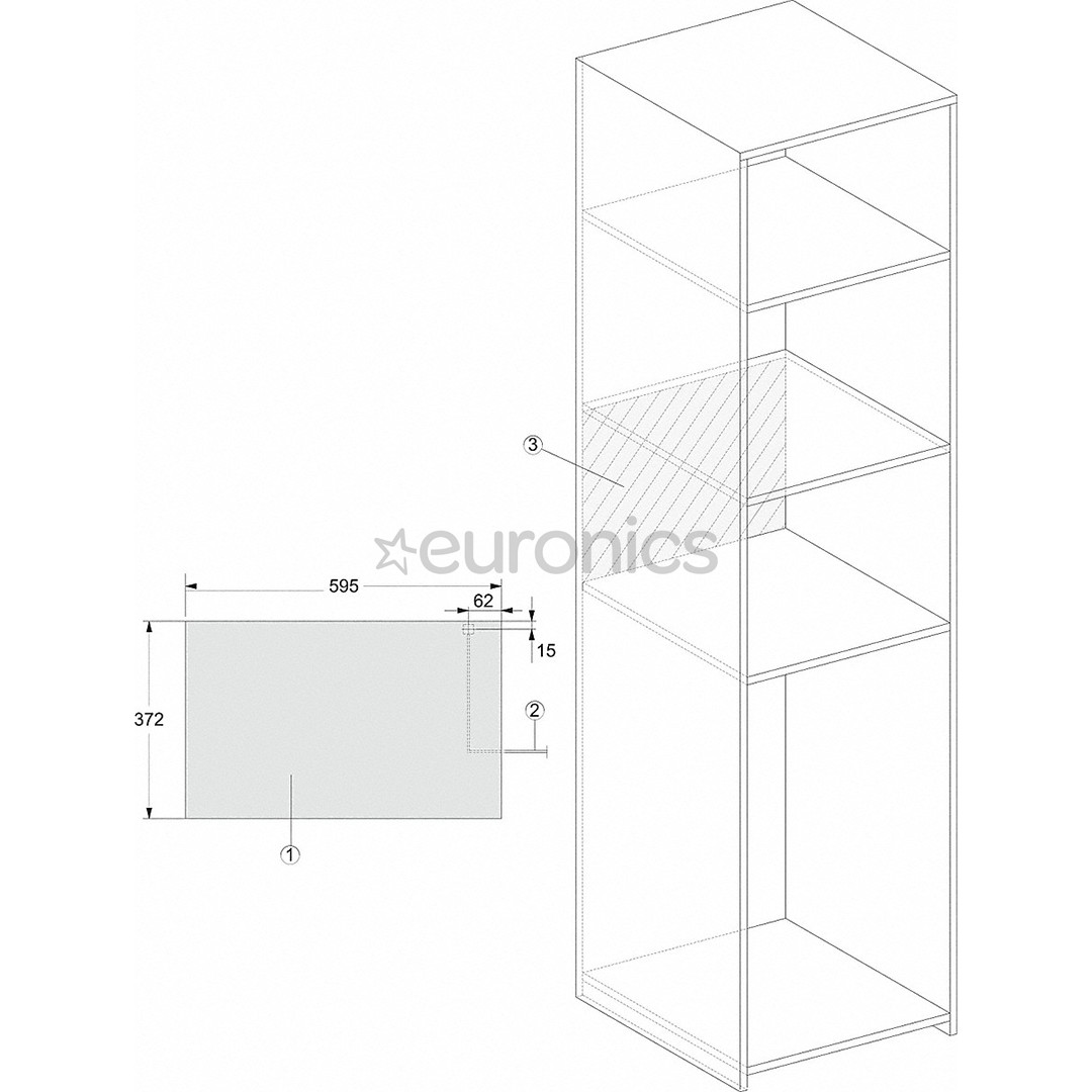 Miele, 17 L, 800 W, black - Built-in Microwave Oven with Grill
