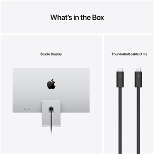 Apple 27" Studio Display, Standard Glass, statīvs ar regulējamu slīpumu, sudraba - Monitors