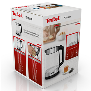 Tefal, 1,7 L - Glass Kettle