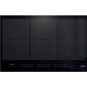 Miele, 3 PowerFlex cooking areas, width 80 cm, frameless, black - Built-in Induction Hob KM7575FL