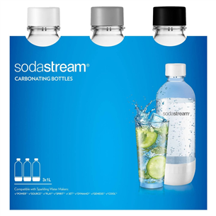 Sodastream, 1 L, 3 шт. - Запасные бутылки для сифонов