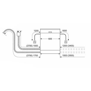 Bosch Serie 8, Silence Plus, 14 place settings - Built-in Dishwasher