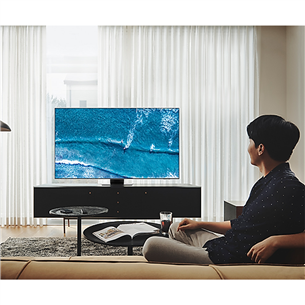 Samsung QN85B, 65'', 4K UHD, Neo QLED, central stand, silver - TV