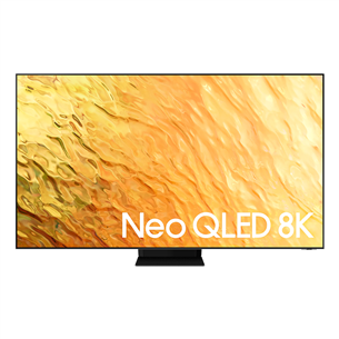 Samsung QN800B Neo QLED 8K, 65'', centra statīvs, sudraba/melna - Televizors