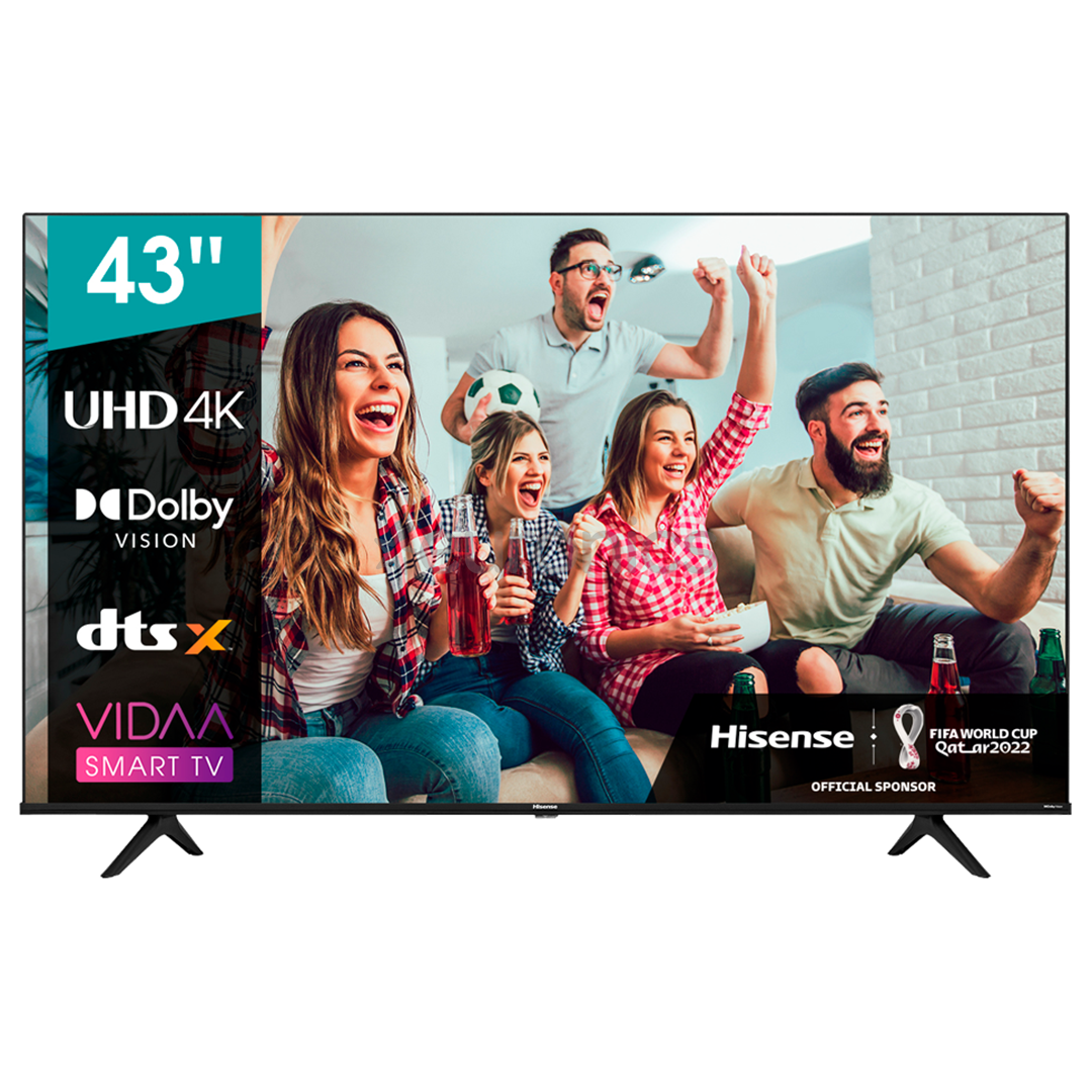 Hisense A6BG, LED LCD, UHD 4K, 43'', sānu statīvs, melna - Televizors