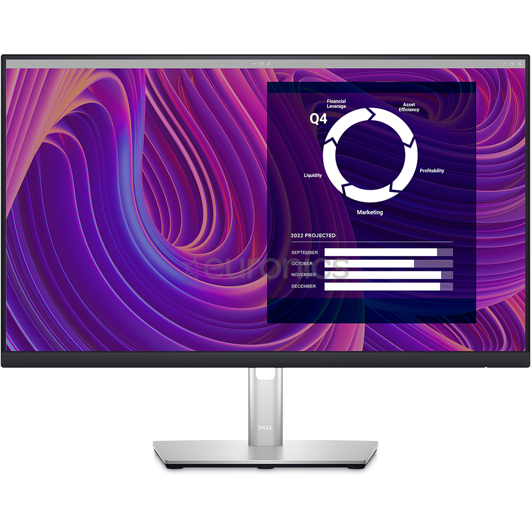 Dell P2423D, 24'', QHD, LED IPS, черный/серебристый - Монитор
