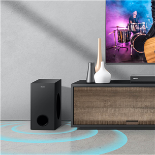 Hisense HS218, 2.1, Roku TV, melna - Soundbar mājas kinozāle