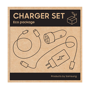 Samsung Charger Set Eco package, 25 Вт / 15 Вт, черный - Комплект зарядного устройства 4779040339697