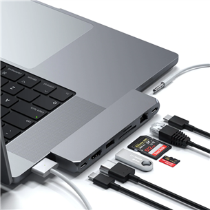 Satechi Pro Hub Max, USB C, pelēka - Adapteris