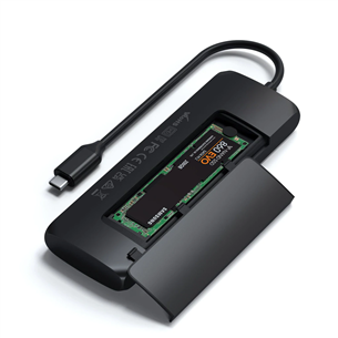 Satechi USB-C Hybrid Multiport Adapter, melna - Adapteris