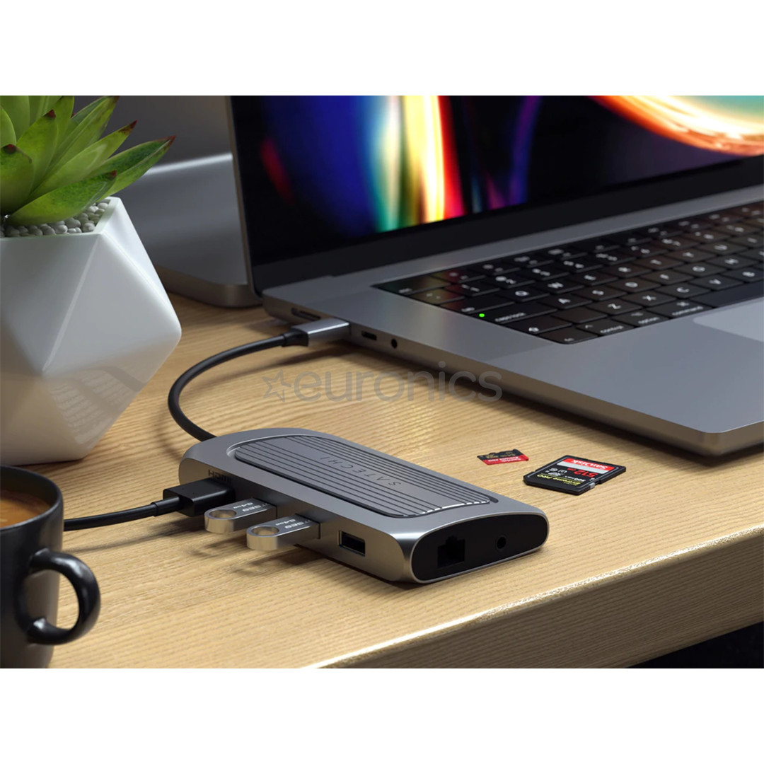 Satechi Multiport adapter, pelēka - Adapteris