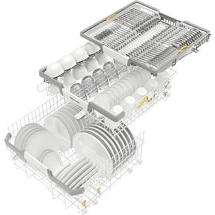 Miele G 7110 SC AutoDos, 14 komplekti, platums 59.8 cm, balta - Trauku mazgājamā mašīna