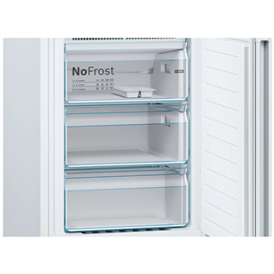 Bosch NoFrost, augstums 186 cm, 326 L, balta - Ledusskapis