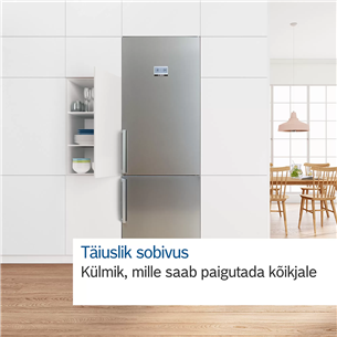 Bosch NoFrost, augstums 186 cm, 326 L, balta - Ledusskapis