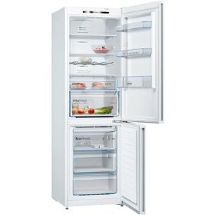 Bosch NoFrost, augstums 186 cm, 326 L, balta - Ledusskapis