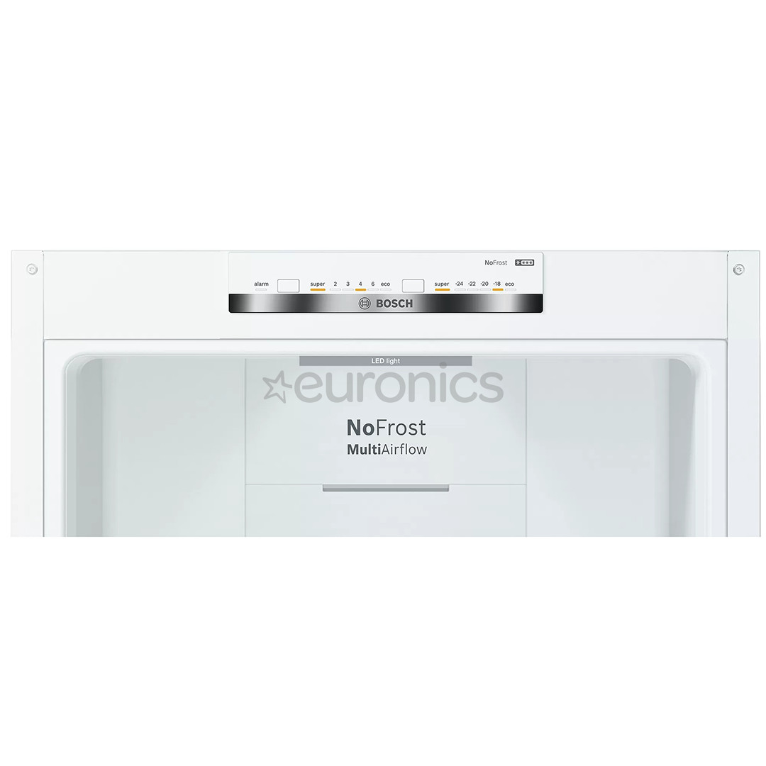 Bosch, NoFrost, 326 л, высота 186 см, белый - Холодильник
