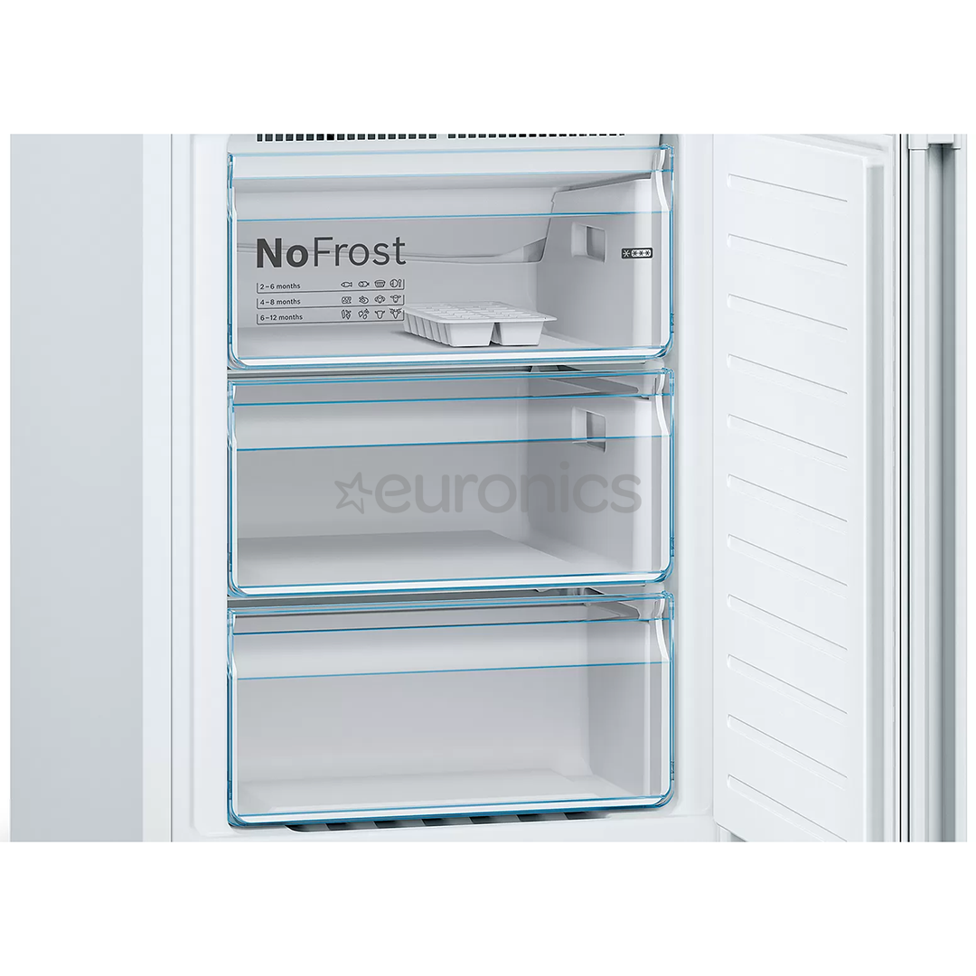 Bosch, NoFrost, 326 л, высота 186 см, белый - Холодильник