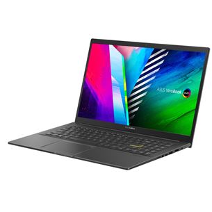 Asus Vivobook 15 OLED, 15,6", Ryzen 5, 8 ГБ, 512 ГБ, W11H, черный - Ноутбук