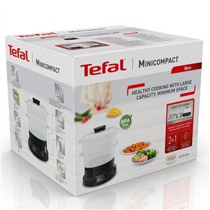 Tefal Minicompact, 800 Вт, черный - Пароварка