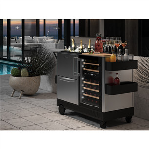 Dometic MoBar 550, 39 bottles, height 98 cm, black/inox - Outdoor Mobile Bar